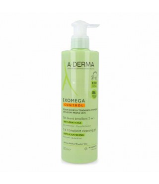 А-Дерма Екзомега Контрол Очищующий гель 2-в-1 A-Derma Exomega Control Gel Lavant Emollient 2 en 1 500 мл