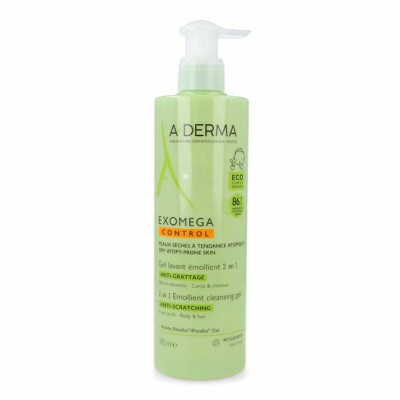 А-Дерма Екзомега Контрол Очищующий гель 2-в-1 A-Derma Exomega Control Gel Lavant Emollient 2 en 1 500 мл