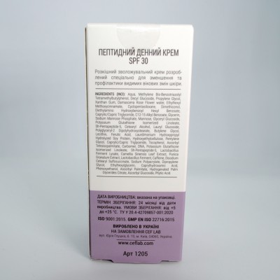 Пептидний Денний крем Spf 30 CEF Lab Renaissance Peptilift Cream Spf 30, 50 мл