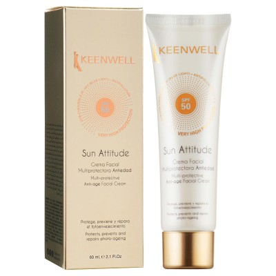 Кінвелл Мультизахисний антивіковий крем для обличчя SPF 50 Keenwell Sun Attitude SPF 50, 60 мл