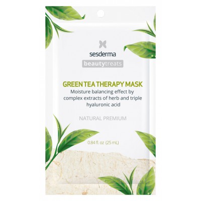 Маска зволожувальна з екстрактом зеленого чаю SesDerma Laboratories Beauty Treats Green Tea Therapy Mask 25 мл