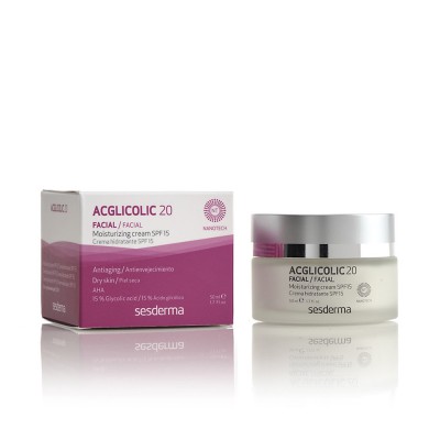 Сесдерма Acglicolic 20 Крем зволожуючий з гліколевою кислотою SPF15 Sesderma Acglicolic 20 Moisturizing cream SPF15, 50 мл