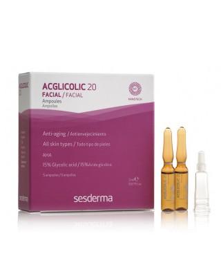 Ампули з гліколевою кислотою SesDerma ACGLICOLIC 20 Anti-Aging Moisturizing Ampoules 5*2 мл