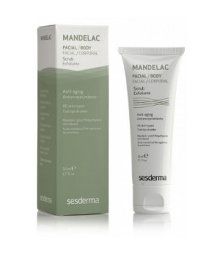 Скраб із мигдалевою кислотою для обличчя та тіла SesDerma MANDELAC Scrub Face and Body 50 мл