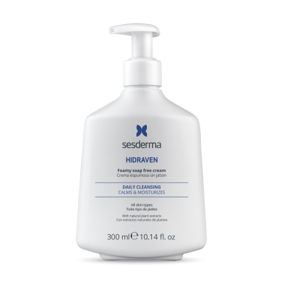 Пінистий гель для вмивання обличчя і тіла Sesderma HIDRAVEN Foamy Soapless Cream 300 мл