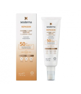Сонцезахисний лосьйон для обличчя та тіла SPF50 SesDerma REPASKIN Invisible Fluid SPF50 50 мл