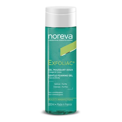 Норева Ексфоліак гель для чутливої шкіри Noreva Exfoliac Gel Moussant Doux 200 мл