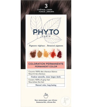 Фіто Фітоколор крем-фарба 3 темний шатен Phyto PhytoColor Permanent Color 3 Dark Brown