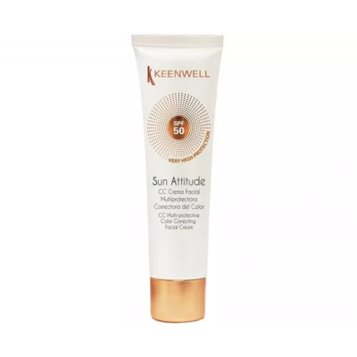 Мультизахисний коригувальний крем із тональним ефектом SPF50 Keenwell 60 мл
