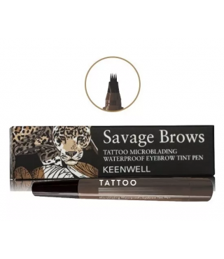 Вологостійкий олівець-фарба для брів Мікроблейдинг Keenwell Savage Brows FW12 2 мл