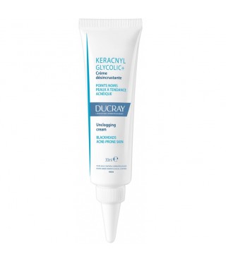 Дюкре Керакніл Гліколік+ Крем проти чорних цяток Ducray Keracnyl Glycolic+ desincrustante creme, 30 мл