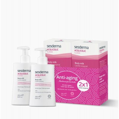 Сесдерма Acglicolic Classic Набір Зволожуюче молочко для тіла Sesderma Acglicolic Classic Body Milk, 2шт*200 мл