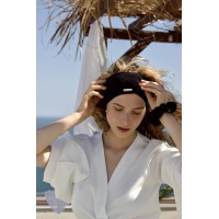 LUM махрова пов’язка для вмивання чорна