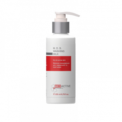 Очисне молочко для нормальної та сухої шкіри Medactive M.D.S. WASHING MILK dry&amp;normal skin, 200 мл