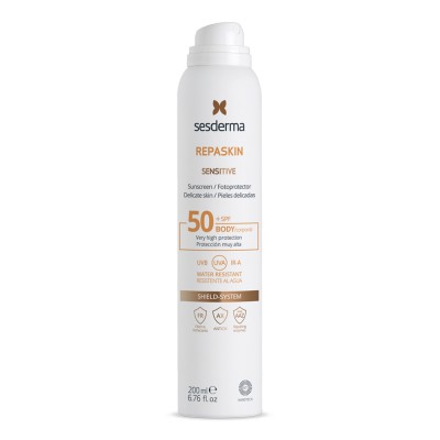 Сесдерма Сонцезахисний спрей для чутливої шкіри Sesderma Repaskin Fotoprotector Sensitive Spray SPF 50, 200 мл