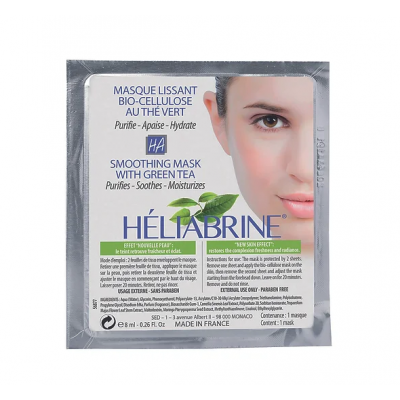 Heliabrine Біоцелюлозна протизапальна маска з зеленим чаєм Smoothing Mask With Green Tea  8 мл