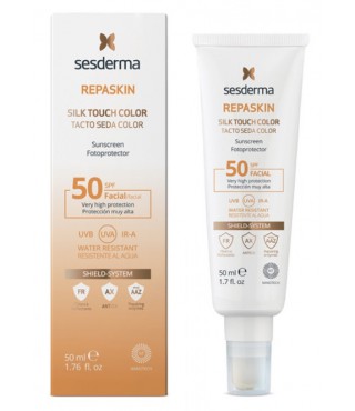 Сесдерма Сонцезахисний тональний крем для обличчя Sesderma Repaskin Silk Touch Color SPF 50, 50 мл