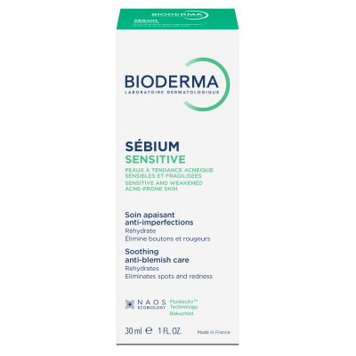 Біодерма Себіум Сенситів для чутливої жирної шкіри Bioderma Sébium Sensitive Soin Apaisant anti-imperfections 30 мл