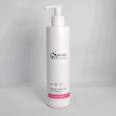 Smart4Derma Redness Correct Міцелярний очищувальний крем-гель для чутливої та куперозної шкіри, 250 мл