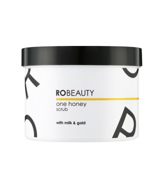 RoBeauty Медовий скраб з золотою мерехтливою пудрою та ароматом пряженого молока 250 мл