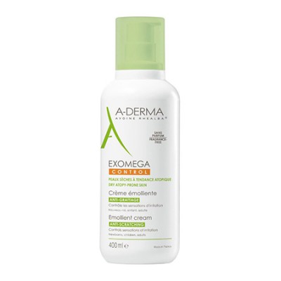 А-Дерма Екзомега Контрол крем емолент  A-Derma Exomega Control Crème Émolliente Anti-Grattage, 400 мл
