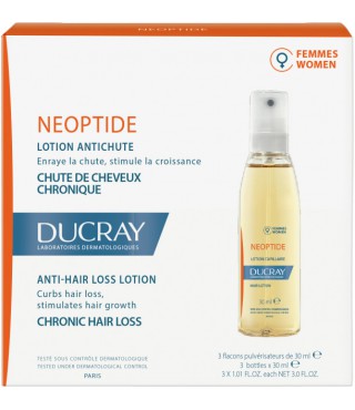 Дюкре Неоптід лосьйон проти хронічного випадіння волосся Ducray Neoptide Lotion Antichute 3 Флакона по 30 мл