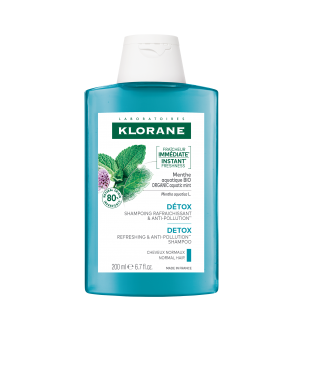 Клоран М'ята шампунь детокс Klorane Shampooing détox à la Menthe aquatique, 200 мл new