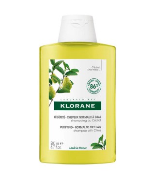 Клоран Цитрон шампунь для нормального та жирного волосся Klorane Shampooing a la pulpe de cedrat, 200 мл