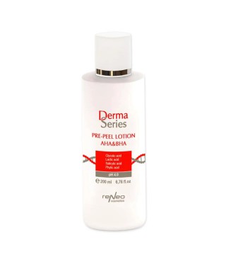 DERMA SERIES Предпілінговий знежирюючий лосьон PRE-PEEL LOTION AHA&BHA, 200 мл