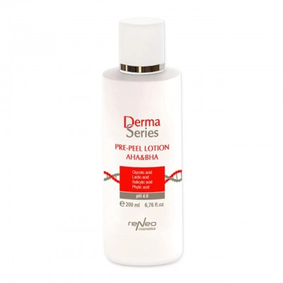 DERMA SERIES Предпілінговий знежирюючий лосьон PRE-PEEL LOTION AHA&amp;BHA, 200 мл