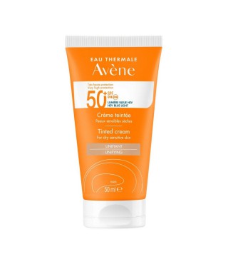 Авен Сонцезахисний Крем тональний SPF 50+ для сухої чутливої шкіри Avene Tinted Cream for dry sensitive skin SPF 50+, 50 мл