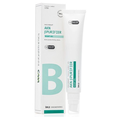 Innoaesthetics Нічний крем для шкіри з акне та pre-peel терапії AKN β PURIFIER NIGHT GEL, 50 мл