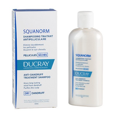 Дюкре Скванорм шампунь проти сухої лупи  Ducray Squanorm Shampooing Traitant Antipelliculaire Pellicules Sèches 200 мл