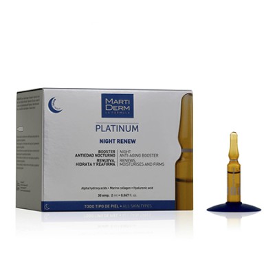 Мартідерм Платинум Найт Ренью Нічний Бустер Martiderm Platinum Night Renew, 30 ампул