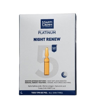 Martiderm Платинум Найт Ренью Нічний Бустер Martiderm Platinum Night Renew, 5 ампул