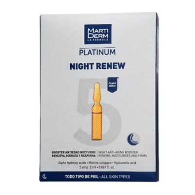 Мартідерм Платинум Найт Ренью Нічний Бустер Martiderm Platinum Night Renew, 5 ампул