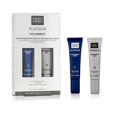 Мартідерм Платінум Ай Корект для контуру очей День та ніч Martiderm Platinum Eye Correct, 10 мл+10 мл