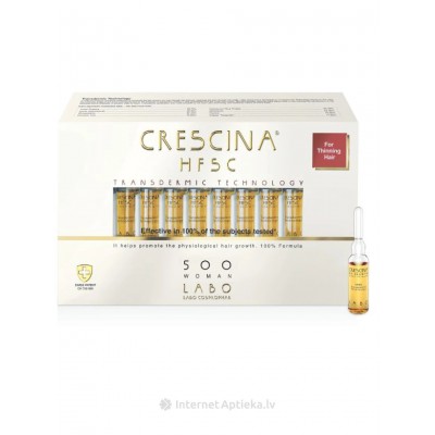 Crescina Засіб для росту волосся для жінок HFSC Transdermic 500, 20 ампул
