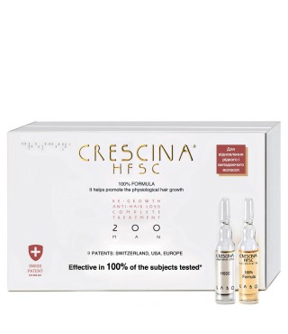 Crescina Засіб для росту та проти випадіння волосся для чоловіків HFSC Transdermic Complete Treatment 200, 10+10 ампул