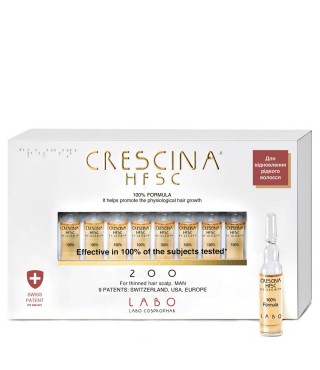 Crescina Засіб для росту волосся для чоловіків HFSC Transdermic 200, 20 ампул