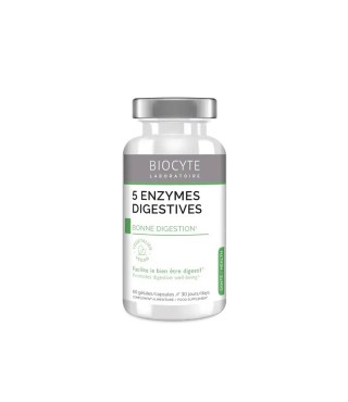 Biocyte 5 ферментів для покращення травлення 5 Enzymes, 60 капсул