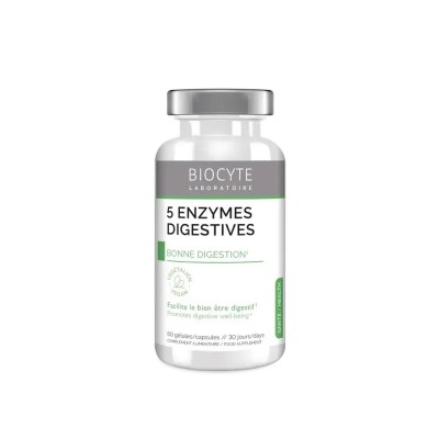 Biocyte 5 ферментів для покращення травлення 5 Enzymes, 60 капсул