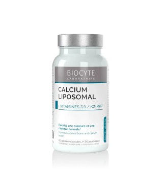 Biocyte Комплекс кальцію, вітамінів D та K, Calcium Liposomal D3 K2, 60 капсул
