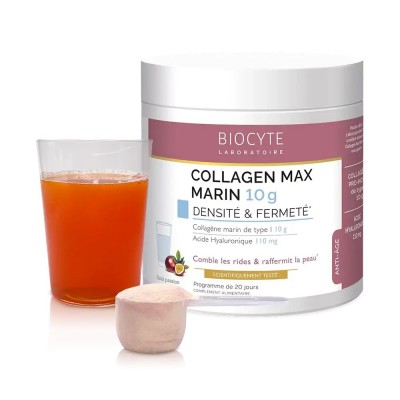 Biocyte Бустер, морський колаген 10 г із ГК, COLLAGEN MAX 10g Marin, 220г