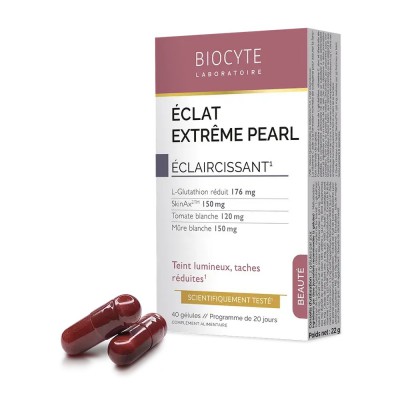 Biocyte Зменшує почервоніння шкіри та гіперпігментацію ECLAT EXTREME PEARL, 40 капсул