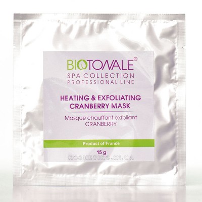 Biotonale Самонагріваюча пілінг - маска з журавлиною HEATING CRANBERRY MASK, 15 г саше