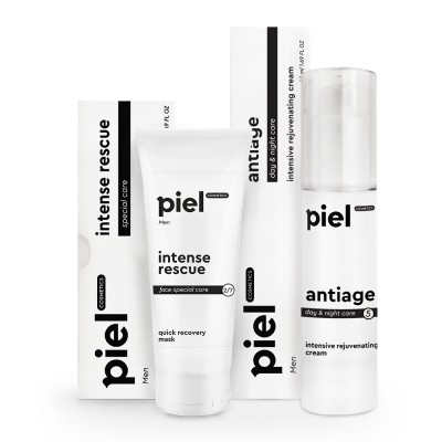Piel Антивіковий комплекс для чоловічої шкіри обличчя MEN, 75мл+50мл