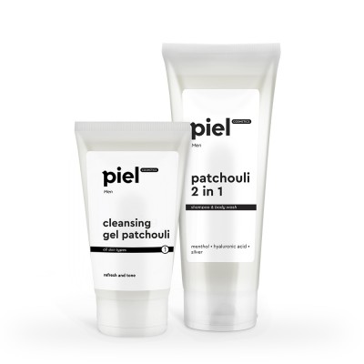 Piel Чоловічий комплекс косметики для очищення шкіри обличчя та тіла MEN, 150мл+250мл