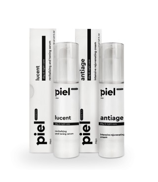Piel Антивіковий комплекс для догляду за тьмяною шкірою обличчя MEN, 50мл+50мл