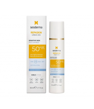 Сесдерма Сонцезахисний крем для обличчя для чутливої шкіри SPF 50+ Sesderma Repaskin Urban 365 SPF 50+ 50 мл